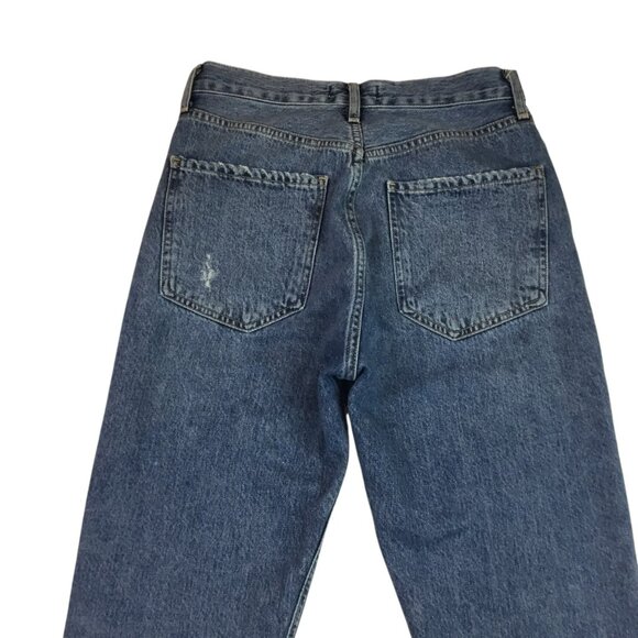 AGOLDE Riley High-Rise Straight-Leg Jeans Womens 25  Denim Factory Distressed Co - Picture 9 of 13